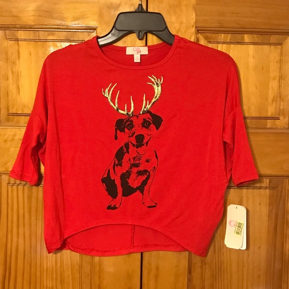 Cute GB Girls Stretch Blouse Top w/ Smiling Dog & Deer Horns
NWT
leggings jeans - Picture 12 of 16